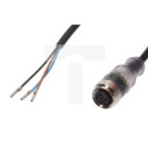 Kabel konfekcjonowany jednostrony złącze M12 żeńskie 3-pinowe proste wolny koniec przewodu 3x0,34mm² 5m PUR -30-90 stC IP67 wska