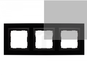 VENA2 Ramka potrójna szkło Xglass akrylowe czarny + antracyt 5209183