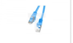 Kabel krosowy patchcord F/UTP kat.6 1m niebieski