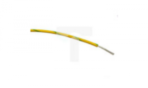 Przewód jednożyłowy linkowy, 1 mm², 32/0,2 mm, 24 AWG, PVC, 1,5 kV AC, Zielony/Żółty, dł. 100m, RS PRO