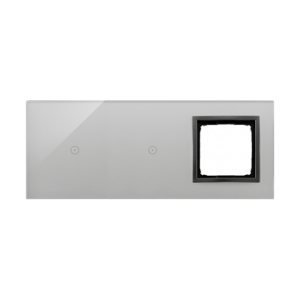 Simon Touch ramki Panel dotykowy S54 Touch, 3 moduły, 1 pole dotykowe + 1 pole dotykowe, + 1 otwór na osprzęt S54, burzowa chmur