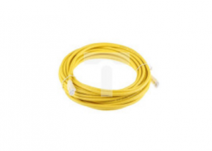 Kabel kategorii 6, Żółty, Wtyk RJ45/męski RJ45dł.: 10m, mat. koszulki: PVC