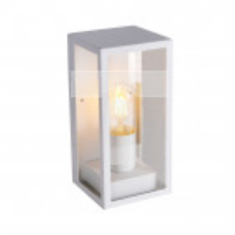Lampa Ogrodowa VT-837 WALL LAMP(1*E27) MATT WHITE-CLEAR GLASS 8518