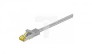 Kabel krosowy patchcord S/FTP (PiMF) kat.6A LSZH szary 3m 91612