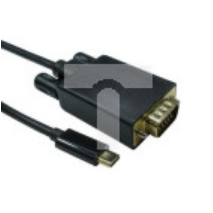 Kabel adaptera, 1080p, do wyświetlaczy: 1, USB C, USB 3.1, VGA