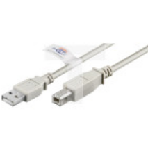 Kabel USB 2.0 Hi-Speed z certyfikatem USB, Wtyk USB 2.0 (typ A)  Wtyk USB 2.0 (typ B) Szary 2m 50831