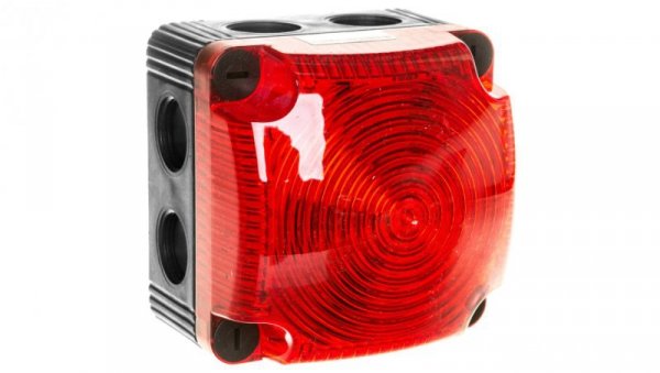 Sygnalizator ostrzegawczy czerwony 24V DC LED błyskowy podwójny 853.110.55