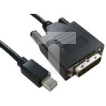 Kabel DisplayPort 2m Męskie Mini DisplayPort to Męski przewód DVI-D. Czarny