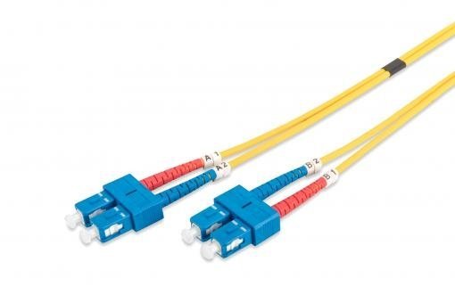 Patch cord światłowodowy SC/SC duplex SM 9/125 OS2 1m LS0H żółty DK-2922-01