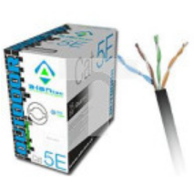 Kabel sieciowy A-LAN drut, zewnętrzny suchy, 100 miedź KIU5OUTS305 (UTP 305m kat. 5e kolor czarny)