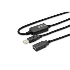 Kabel przedłużający USB 2.0 HighSpeed Typ USB A/USB A M/Ż aktywny czarny 25m DA-73103
