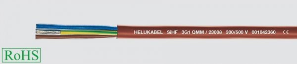Przewód silikonowy HELUTHERM SiHF 4G2,5 300/500V 23029 /bębnowy/