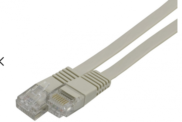 Patchcord UTP kat.6 kabel sieciowy LAN 2x RJ45 płaski szary 15m NEKU