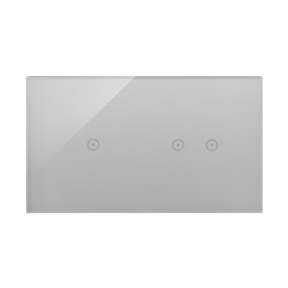 Simon Touch ramki Panel dotykowy S54 Touch, 2 moduły, 1 pole dotykowe + 2 pola dotykowe poziome, srebrna mgła DSTR212/71