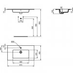 Ideal Standard Tempo umywalka 81,5 cm meblowa Ideal Standard Tempo umywalka 81,5 cm meblowa E066901