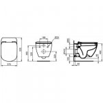 Ideal Standard Tesi miska WC wisząca biała T007801