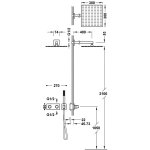 Tres B-SYSTEM Zestaw baterii termostatycznej podtynkowej 2-drożnej B-system prysznicowej-30725204OR