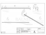 Balneo Listwa spadkowa przyścienna lewa 120 cm miedziana D0101040201-1