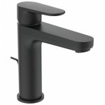 Ideal Standard Cerafine O Bateria umywalkowa z korkiem czarny mat BC699XG
