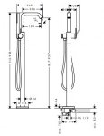 Hansgrohe Tecturis S Jednouchwytowa bateria wannowa, wolnostojąca Chrom 73440000