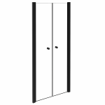 Besco Sinco Due Black drzwi prysznicowe wahadłowe 80 profil czarny  DSD80B