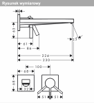 Hansgrohe Tecturis E Jednouchwytowa bateria umywalkowa ścienna podtynkowa z wylewką 22,5cm chrom 73051000