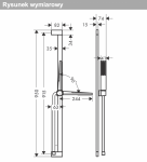Hansgrohe Pulsify E Zestaw prysznicowy 100 1jet EcoSmart z drążkiem 90 cm czarny mat 24381670