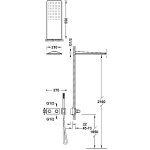 Tres B-SYSTEM Zestaw baterii termostatycznej podtynkowej 2-drożnej B-system prysznicowej-30725205NM