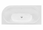 Besco Avita A-line wanna wolnostojąca 160 L + syfon klik-klak gun metal z przelewem slim WAA160ALGS