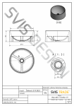 S.V.I.S. Design UMYWALKA 40 CM COLUMBA BASIC BEZ PRZELEWU - BARDZO JASNY KOBALTOWY, BEZ DEKORU, LAKIER MATOWY