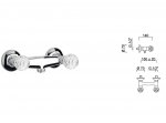 Giulini Giovanni Odessa bateria natryskowa złota - uchwyty przezroczyste Swarovski 3907/ZŁ