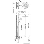 Tres OVER-WALL Zestaw baterii termostatycznej naściennej 3-drożnej wannowej i prysznicowej 19031202OPM