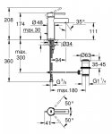 Grohe Essence Bateria umywalkowa z korkiem chrom 24175001