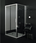 Kerasan NoLita Drzwi prysznicowe przesuwne do ścianki bocznej 170x200 cm, profile chrom szkło przejrzyste 745508