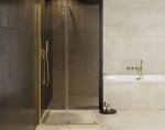 Besco Vayo Gold Kabina Walk in 90x200 cm Złota VYG90200C