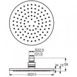 Ideal Standard Ideal Rain Deszczownica okrągła 200 mm chrom B9442AA DARMOWA DOSTAWA PROMOCJA