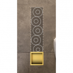 Balneo Wall Box Paper 3 Gold Półka schowek na papier wbudowany w ścianę złoty ze stali nierdzewnej B0301030303-1