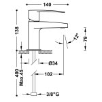 Tres Flat bateria umywalkowa 20410301