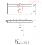 Kerasan 358381 CENTO umywalka 100X45 TUTTA wanna NOCCIOLA