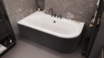 Besco Avita Black obudowa do wanny czarny mat OAV150NSC