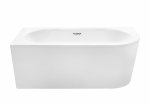 Besco Avita A-line wanna wolnostojąca 160 P + syfon klik-klak chrom z przelewem slim WAA160APS