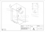 Balneo Ścianka prysznicowa Beira 70 x 200 cm transparentna 8 mm czarna K0101010110-3