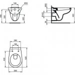 Ideal Standard Ecco miska WC wisząca lejowa biała V390601