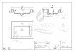 Balneo Roxi Umywalka nablatowa 60 x 50 biała z konglomeratu I0101010102-1