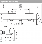 Hansgrohe Tecturis E Jednouchwytowa bateria prysznicowa natynkowa biały mat 73620700