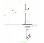 Laveo  PRETTO  bateria umywalkowa BAO 922D grafit
