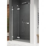SanSwiss drzwi jednoczęściowe ze ścianką stałą w linii lewa 140cm ES13G1405007