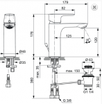 Ideal Standard Connect Air Bateria umywalkowa z korkiem szary magnetyczny połysk A7053A5