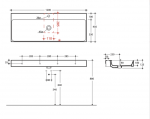 Kerasan 353481 CENTO umywalka 120X45 SOSP/z/o NOCCIOLA