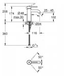 Grohe Essence Bateria umywalkowa bez korka brushed warm sunset 24172DL1